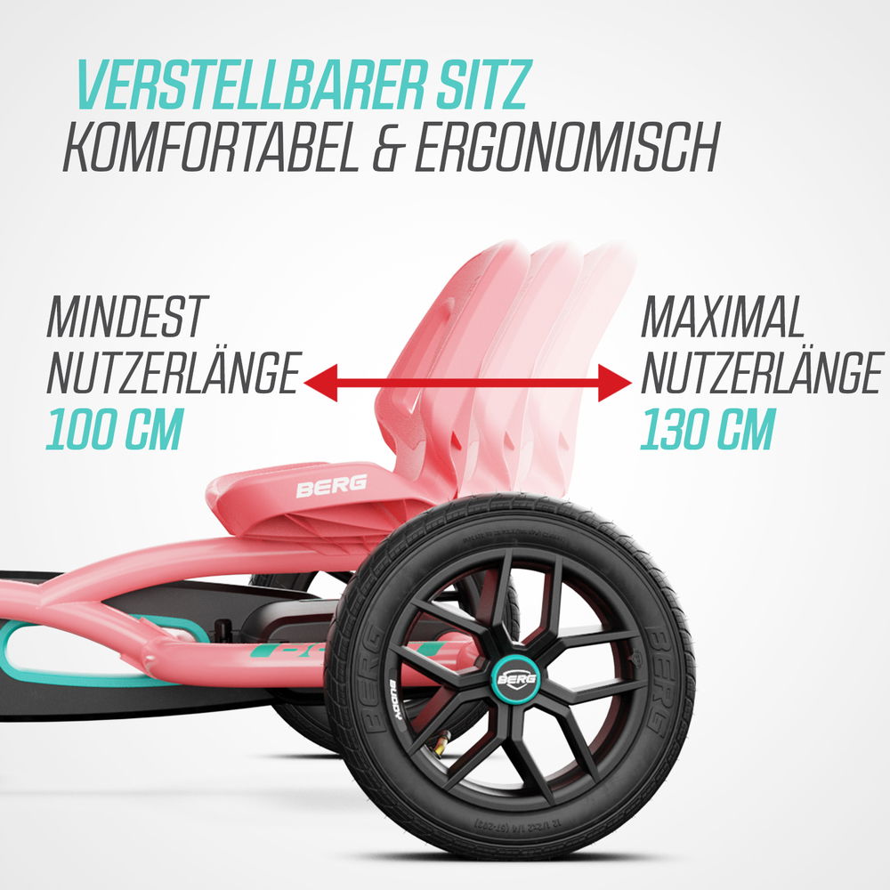BERG Gokart Buddy Lua türkis/pink 2.0 (Facelift)